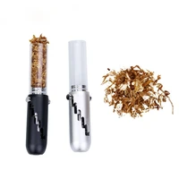 420 creative portable telescopic pipe glass metal filter tobacco pipe smoke accesoires random color