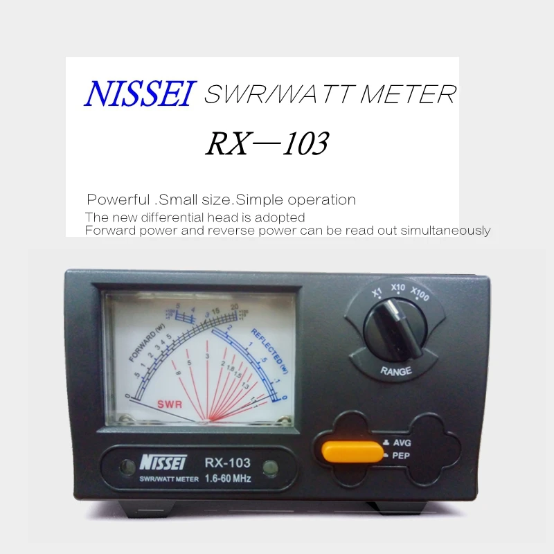 NISSEI RX 103 1 6 60 МГц короткая волна стоячий УФ измеритель мощности КСВ form
