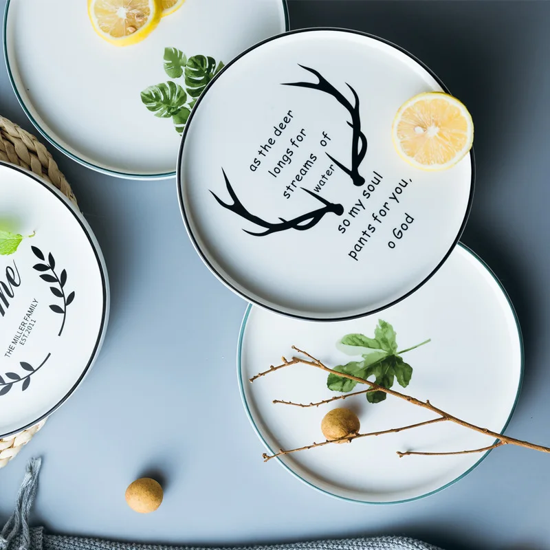 LEKOCH благодарности и отзывы креативная керамическая тарелка модная простая