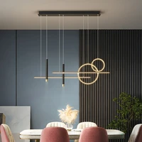 2021 led ceiling chandelier for bedroom living room bar home decoration fixture aluminum double pole black gold pendant lights
