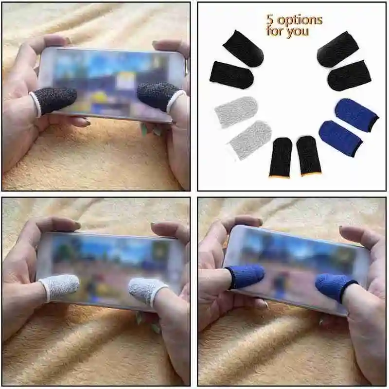 1 Pair Breathable Screen Finger Sleeve For Iphone Samsung Cots Pubg Stall Sensitive Game Controller Sweatproof | Мобильные телефоны