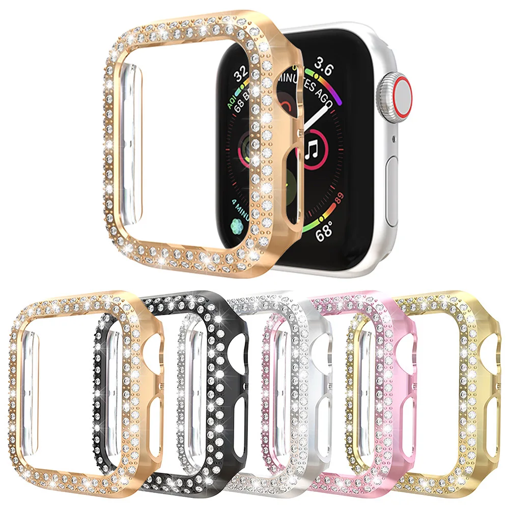 Women Ladies Case for Apple Watch Series 8 7 6 SE 5 4 Cover PC Diamond Protector Bumper Ultra 49mm 41mm 45mm 40mm 44mm 42mm 38mm