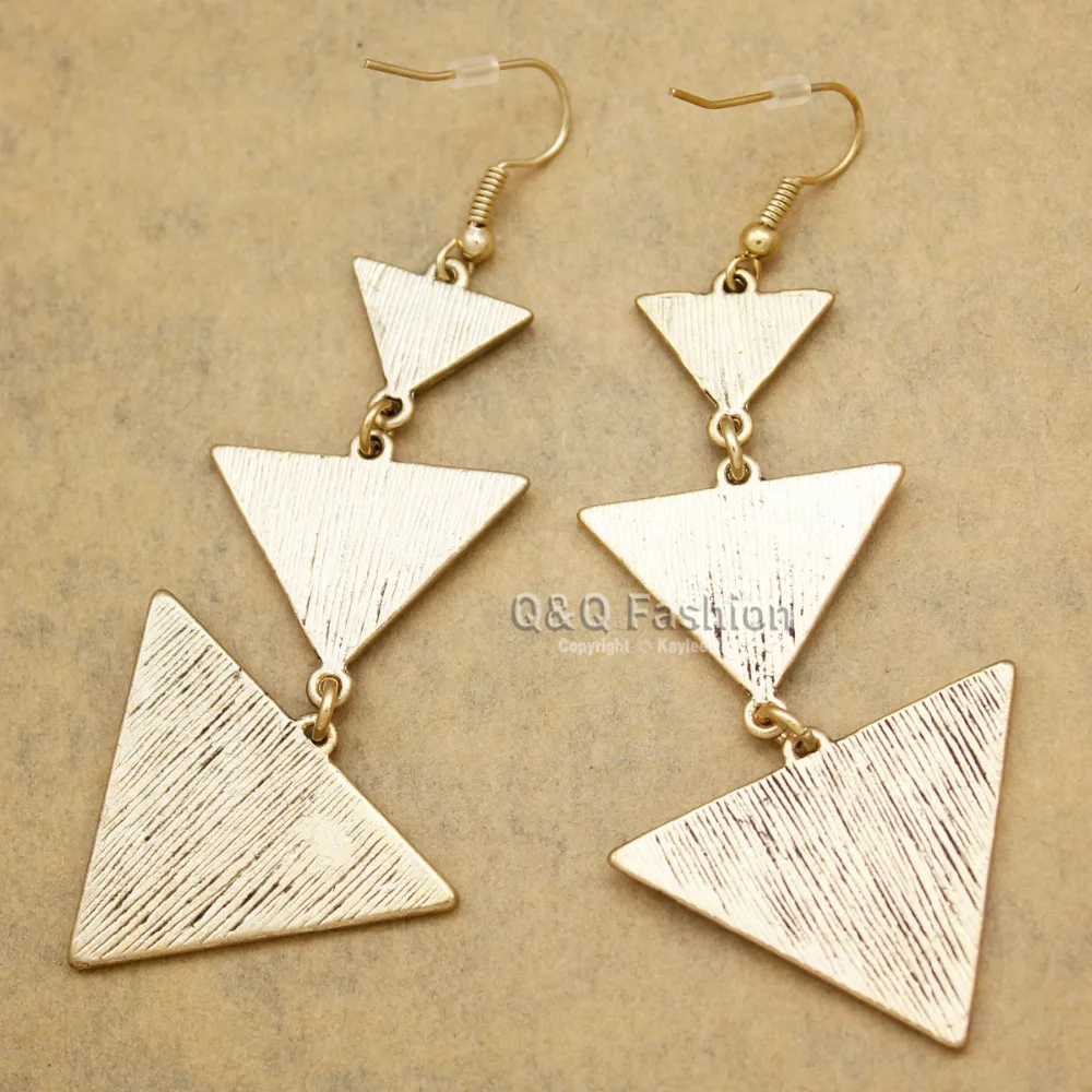 Ювелирные изделия египетские Orecchini золотые этнические Aztec люстра треугольный