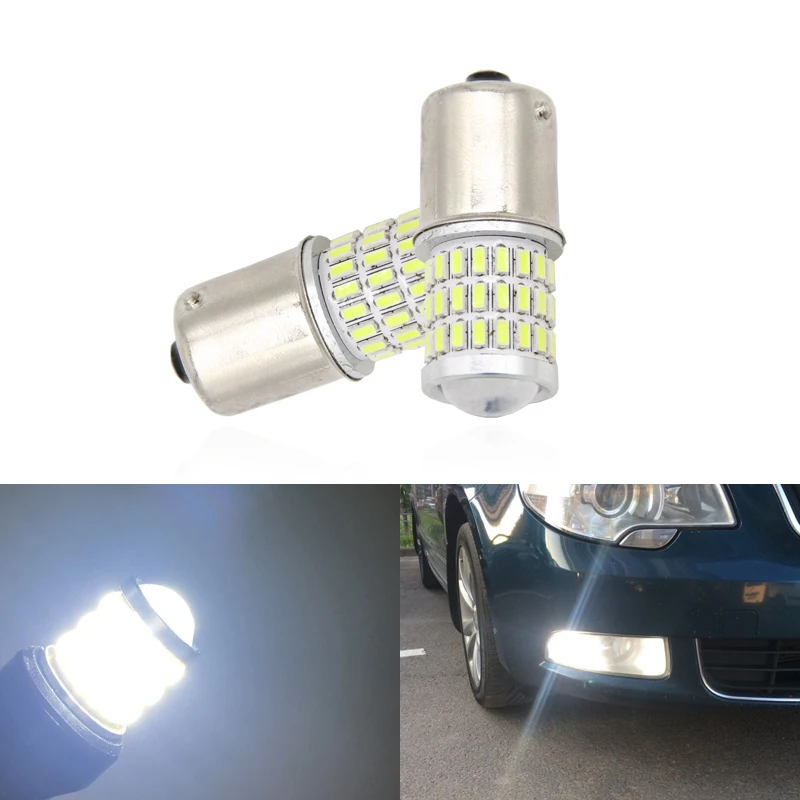Дневные ходовые огни 2x1156 CANbus BA15S/P21W S25 светодиодные лампы ДХО для Skoda Superb Octavia 2 FL 2010