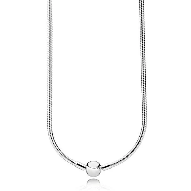 

100% 925 Sterling Silver 590742HV MOMENTS SILVER NECKLACE Colorful Gorgeous Glamorous Women's Gift Original Jewelry