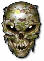 camouflage military skull heat transfer iron on army thin green line marine navy for cars motos laptops industry