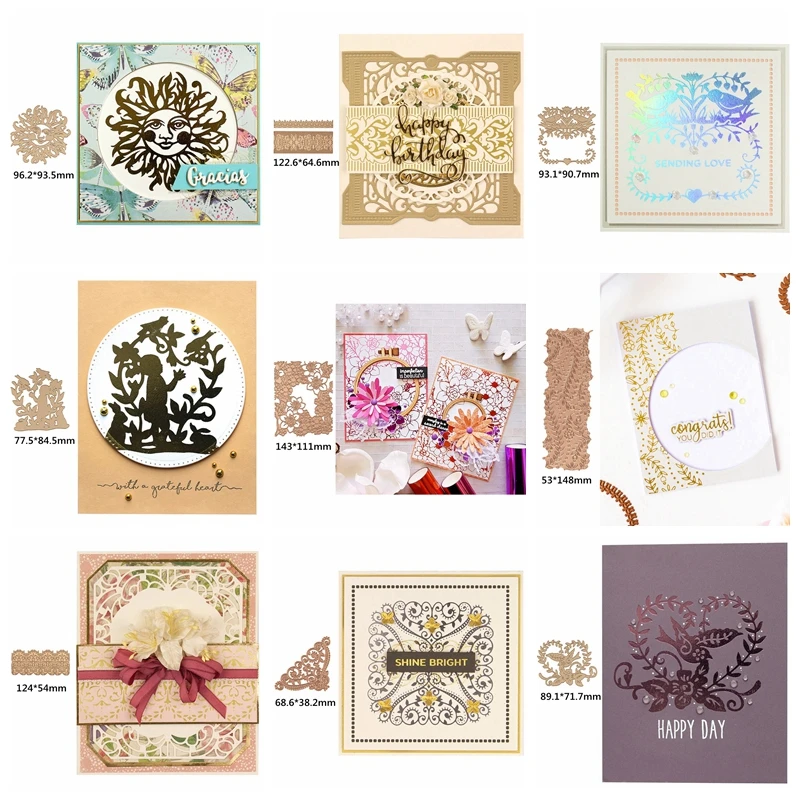 

Various Hot Foil Plates for DIY Scrapbooking Embossing Crafts Cards Decoration New 2020 21