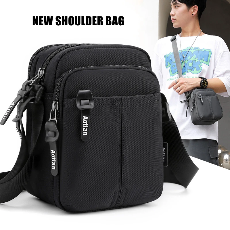 Absolute Good Quality Shoulder Bags Men Green Messenger Pockets Light Layers Minimalism Style Crossbody Bags Multifunction Brief