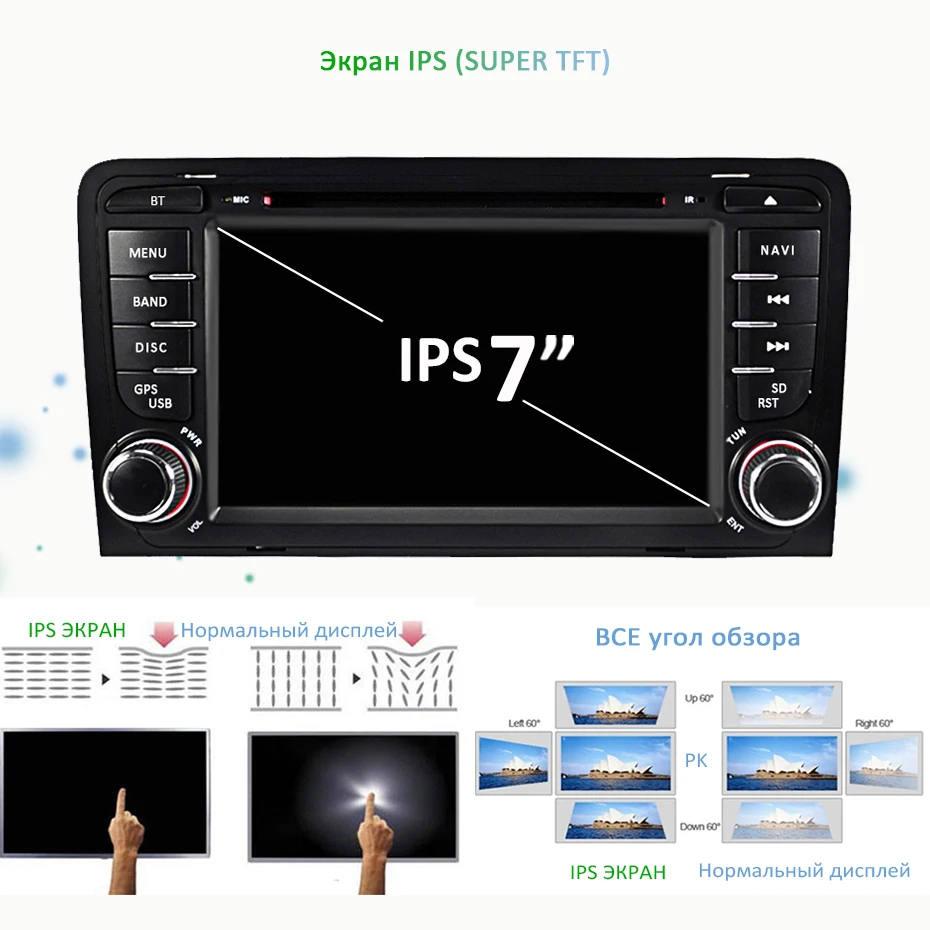 Ips DSP 4G 64G Android 9,0 автомобильный DVD gps для Audi A3 8P 2003-2012 S3 2006-2012 RS3 Sportback 2011 мультимедийный плеер стерео радио