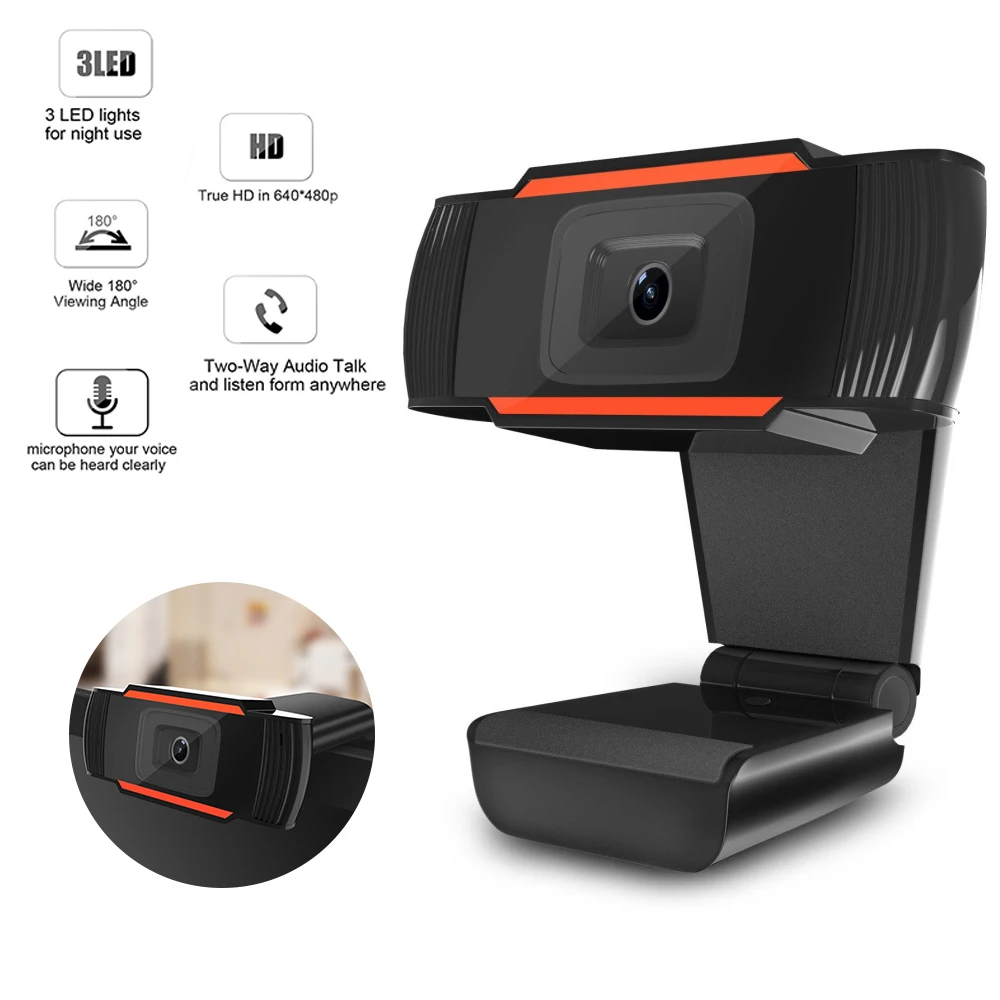 

HD 720P Web Camera Webcam USB2.0 Auto Focus Video Call With Mic For Computer PC Laptop For Video Conferencing Netmeeting