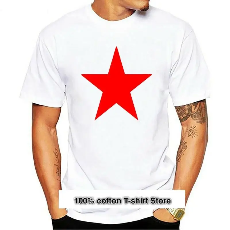 

Camiseta negra de Estrella Roja, camiseta Retro, Punk, 70S, s-xxl, de verano