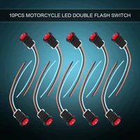 10pcs motorcycle led double flash turn signal flashing warning lamp switch button