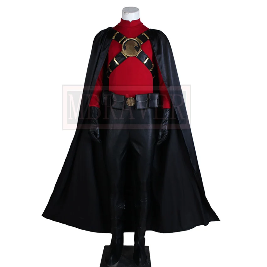 Фото Arkham City Red Robin Косплей Костюм Вечеринка Рождество Хэллоуин На заказ Любой размеры №2