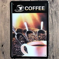 coffee time metal signs retro posters vintage plaques coffee bar club garage decoration metal painting tin sign wall decor board