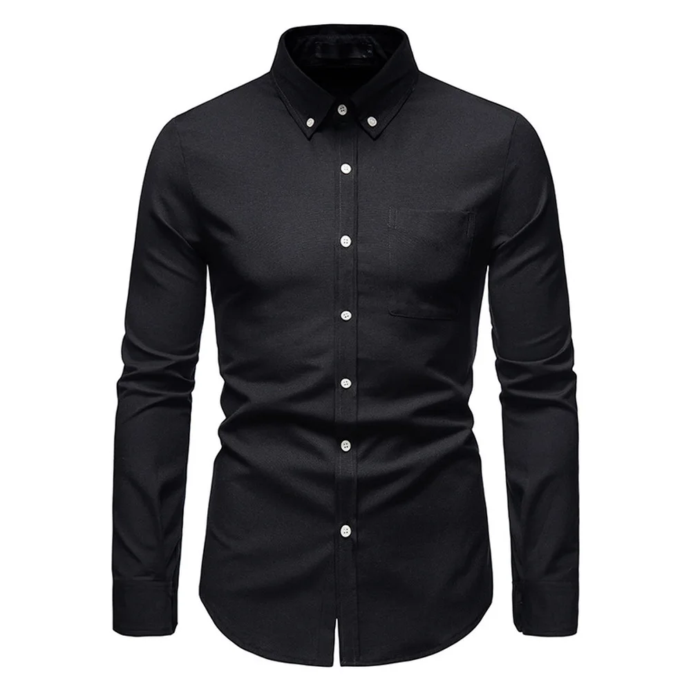 

Covrlge Spring Shirt Men's Traditional Fitted Comfortable Oxford Shirt Arm Water Dropped Ethnic Style Color Block Shirt MCL289