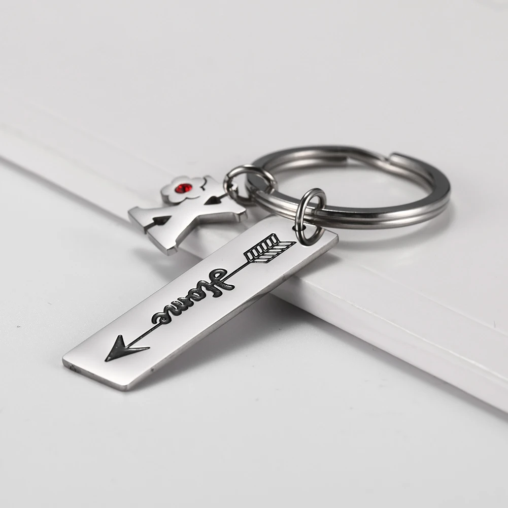 26 Алфавит буквы любовь стрела домашний любовник из нержавеющей стали для мужчин