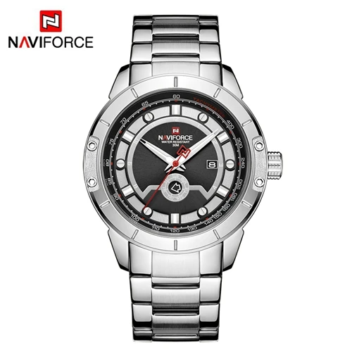 NAVIFORCE Роскошные брендовые наручные часы мужские модные деловые Часы повседневные спортивные водонепроницаемые золотые часы мужские часы Relogio Masculino - Цвет: SW