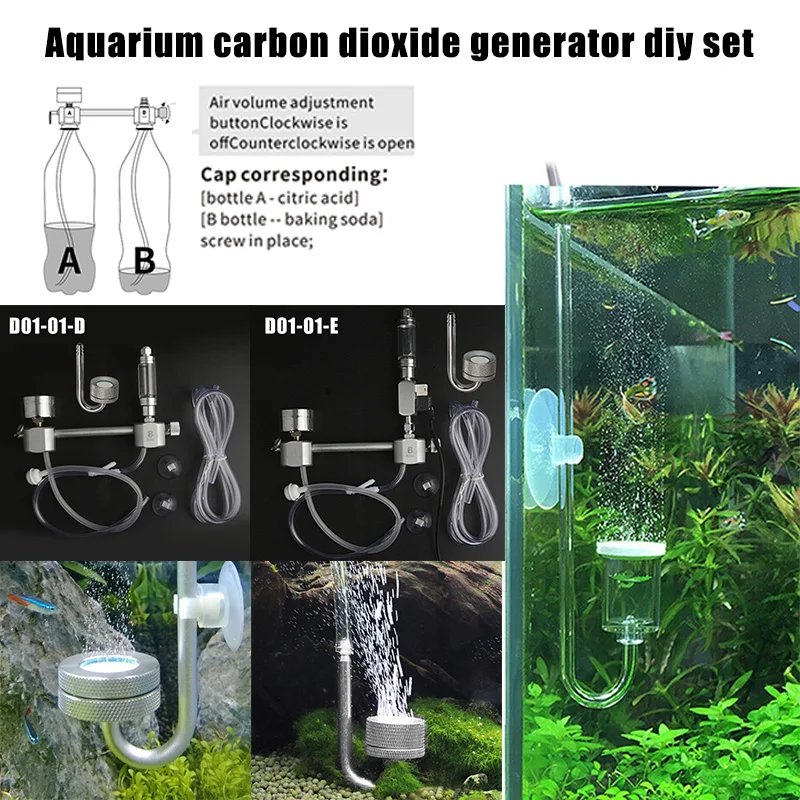 Aquarium DIY CO2 Generator System Kit with Solenoid Valve Bubble Counter for Plants TUE88 | Дом и сад
