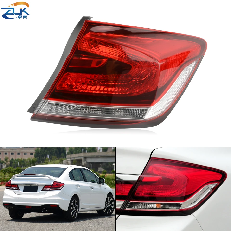 ZUK снаружи хвост светильник для HONDA CIVIC 2014 2015 FB2 FB6 задний стоп сигнал и поворота