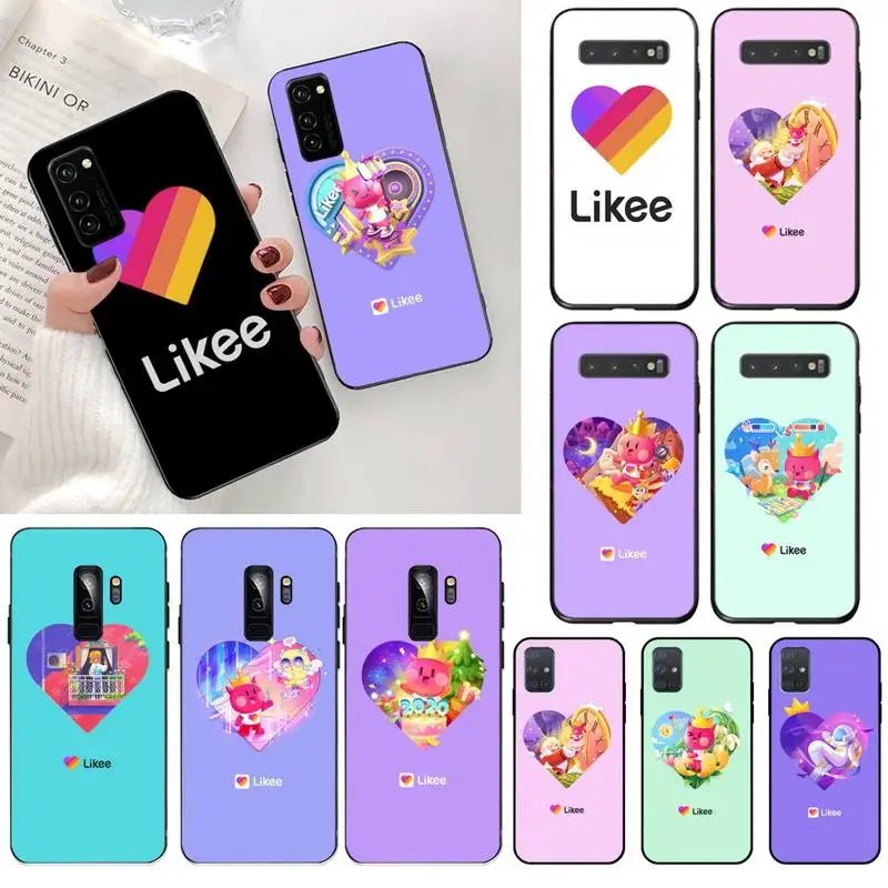 

CUTEWANAN Cute Love Likee logo Soft black Phone Case for Samsung S20 plus Ultra S6 S7 edge S8 S9 plus S10 5G lite 2020