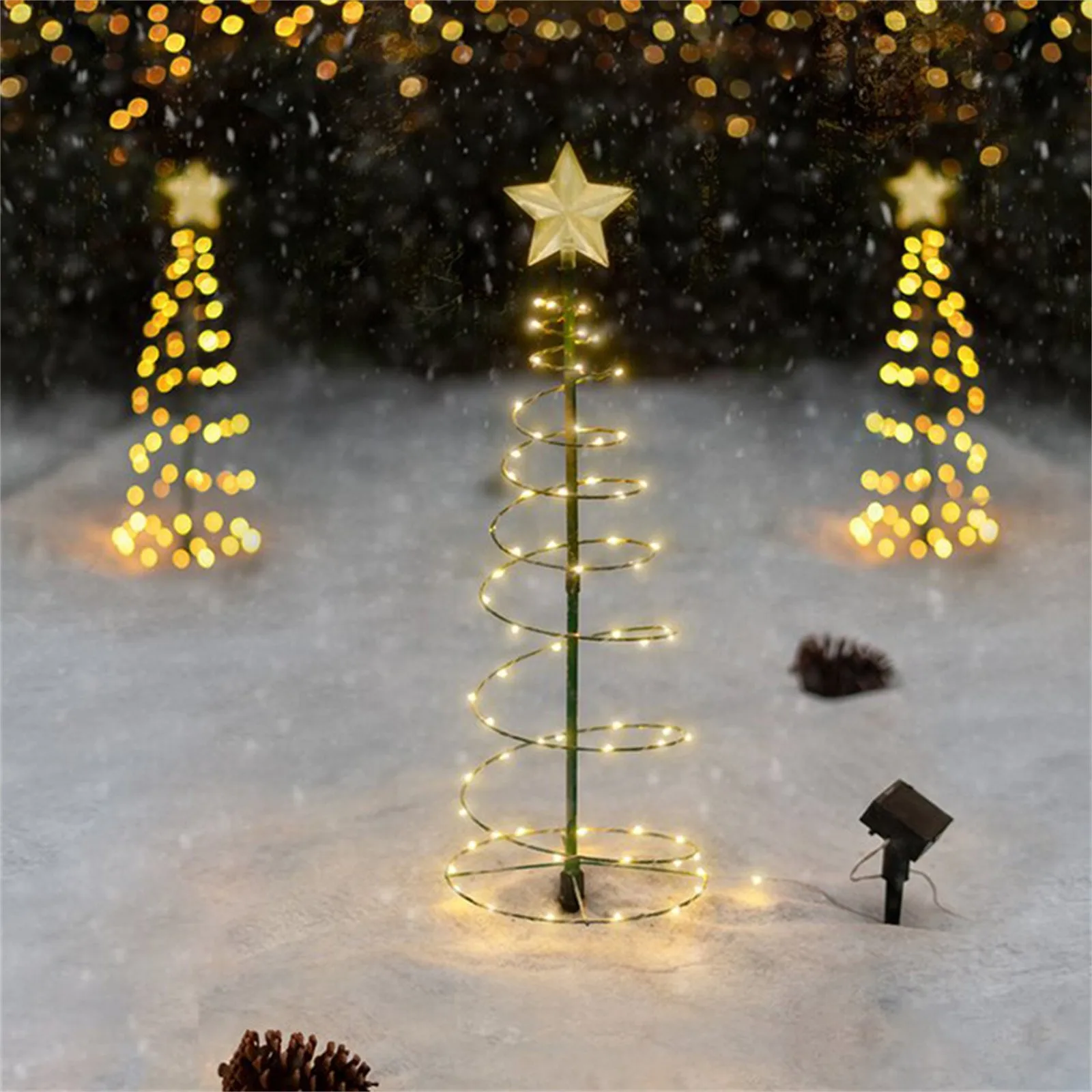 

Рождественское светодиодное украшение светильник ящаяся гирлянда на рождественскую елку, праздничная уличная Гирлянда для сада, сада, све...