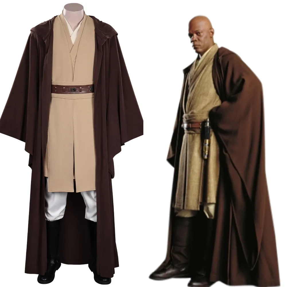 Звездный Косплей Mace Windu косплей костюм костюмы униформа для взрослых Хэллоуин
