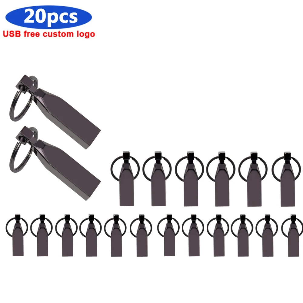 

20pcs/lot Waterproof Metal USB Flash Drive memory stick pen drive 64GB 32GB 16GB 8GB pendrive 128GB for photography