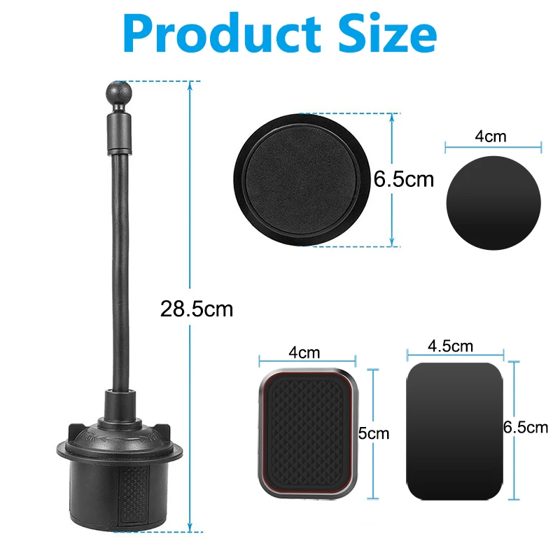 XMXCZKJ Magnetic Car Cup Holder Phone Mount Magnet Power Cell Phone Car Mount Stand for Cupholder for iPhone Samsung HuaWei