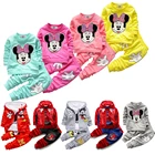 Весенне-осенний комплект детской одежды, спортивный костюм для девочек, спортивный костюм для маленьких девочек, мультяшный Минни, комплект детской одежды, детская одежда