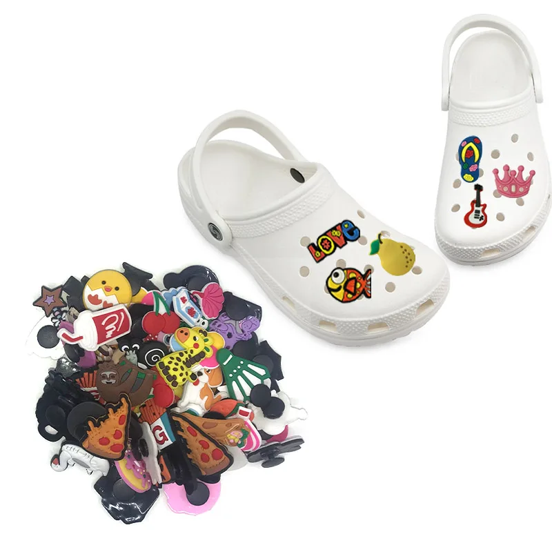 1000 штук случайный смешанный ПВХ подвески для обуви с героями мультфильмов