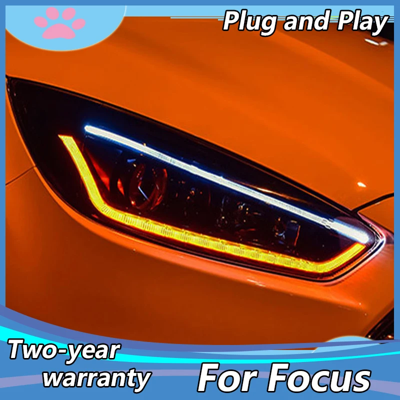 

Car styling case for Ford Focus Headlights 2015-2018 Focus Headlights LED Headlight DRL Lens Double Beam HID