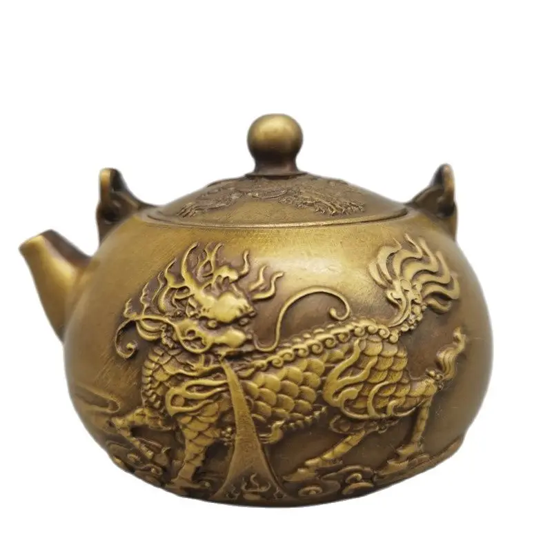 

Chinese Old Bronze Statue Brass Unicorn Pot