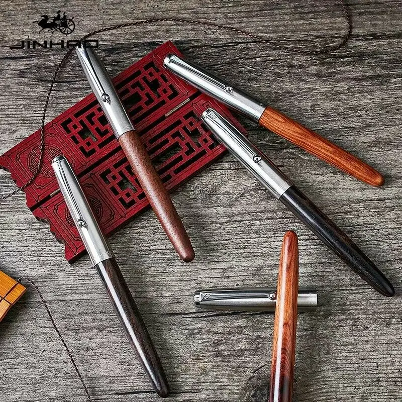 Jinhao 51A акриловая/деревянная авторучка чернильная ручка каллигграфия ручки EF/F/ручной работы сменный наконечник канцелярские принадлежности для офиса и школы