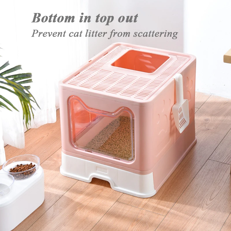 Кошачий Туалет для домашних животных складной бокс кошачьего туалета с большим