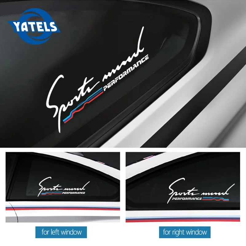 2 шт. 2018 Стильные наклейки светоотражающие на окна автомобиля спортивные для bmw e46