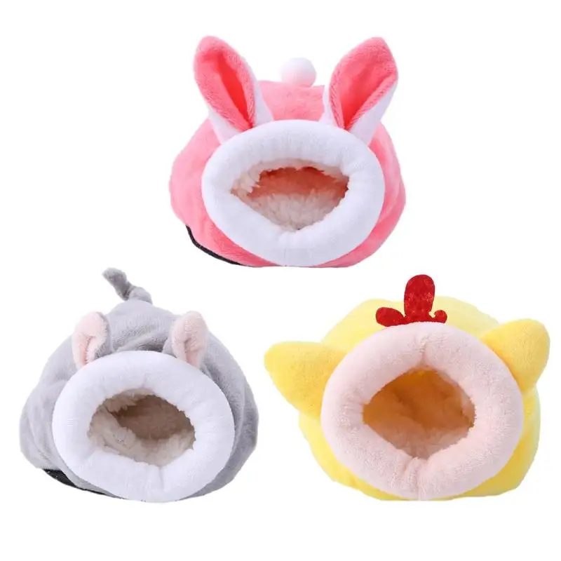 Little Pet Cute Soft Plush Nest Sleeping House Warm Hamster Puppy Kitten Bed Kennel Mat | Дом и сад