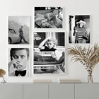 Черно-белая Картина на холсте Бонд Джеймс фотография плакаты и принты настенное искусство винтажная картина украшение для дома Декор квадраты