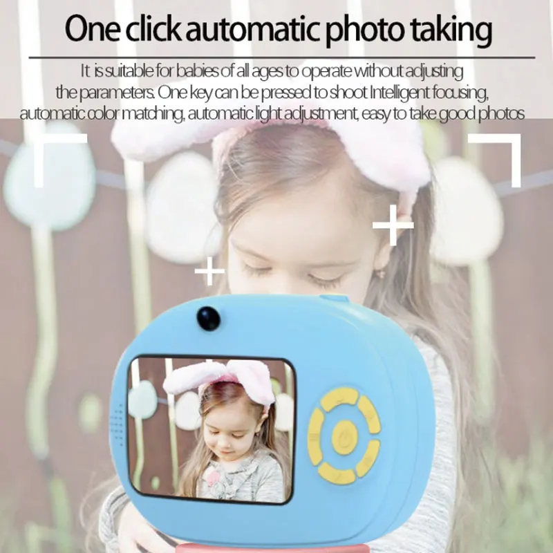 Детская цифровая камера 2 дюймов HD экран заряжаемые фото игрушки для детей