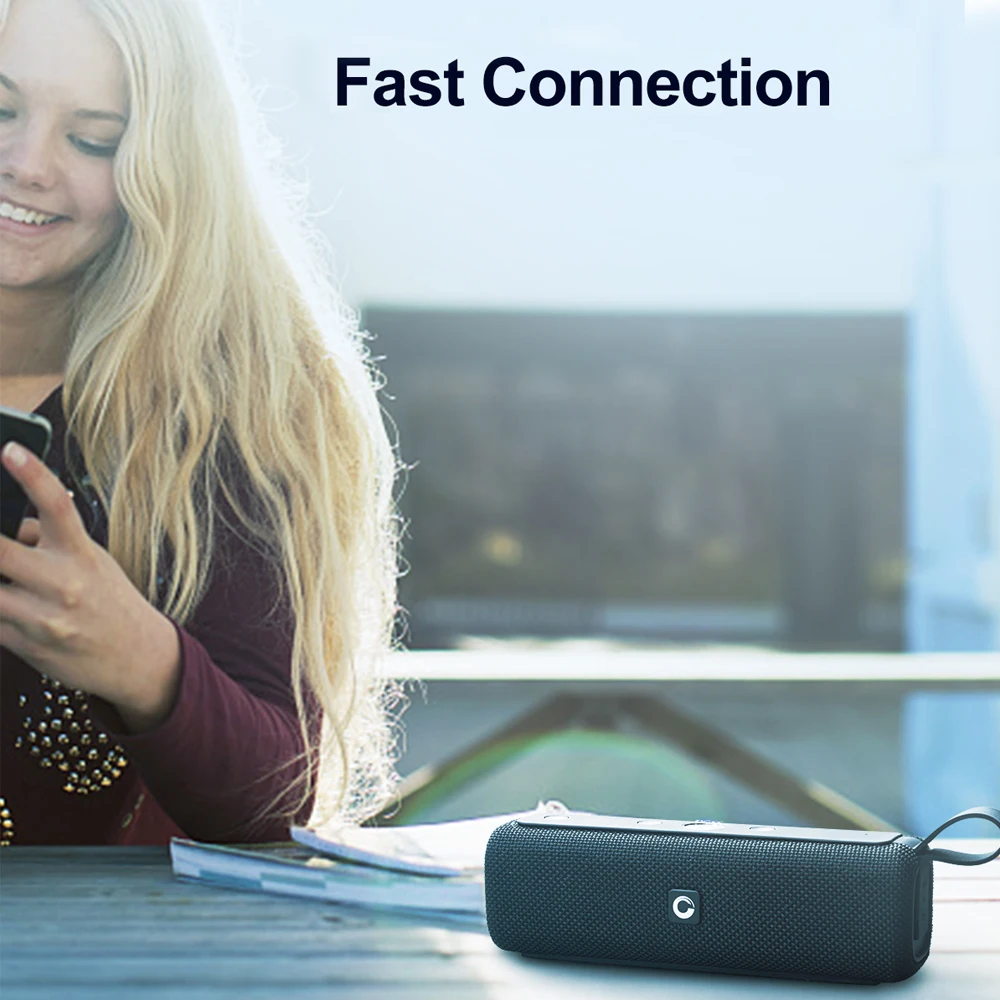 Портативная беспроводная Bluetooth Колонка DOSS E go ll IPX6 с микрофоном|Портативные