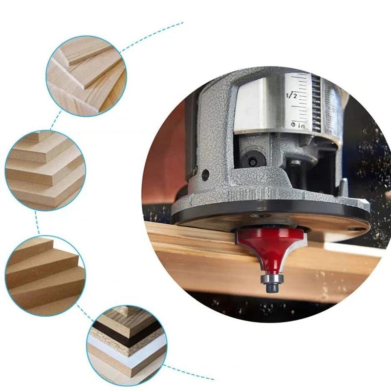 

15Pcs Tungsten Carbide Tipped Router Bit Set 1/4'' Shank Wood Milling Saw Cutter Woodworking Tools Kit for Home & DIY