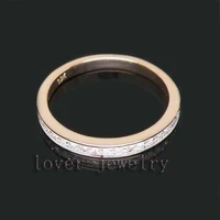 LOVERJEWELRY Cheap Wedding Band Solid 18K Vintage Rose Gold Diamond Promise Rings For Sale