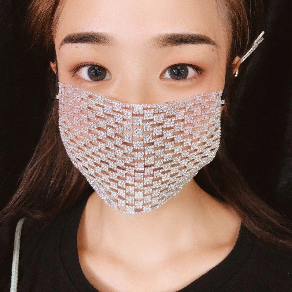 

2021 fashion luxury crystal mask lady jewelry Rhine stone mask mask, sexy sparkling crystal hollow mask accessories