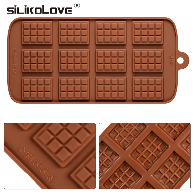 Силиконовые квадратные формы SILIKOLOVE для шоколада 3d форма торта не прилипает