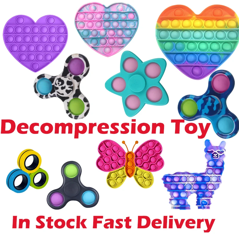 

Fidget Toy Stress Reliever Toy Fidget Sensory Toy Push Bubble Decompression Sensory Set Autism Special Needs 2021 Relief Anxiety