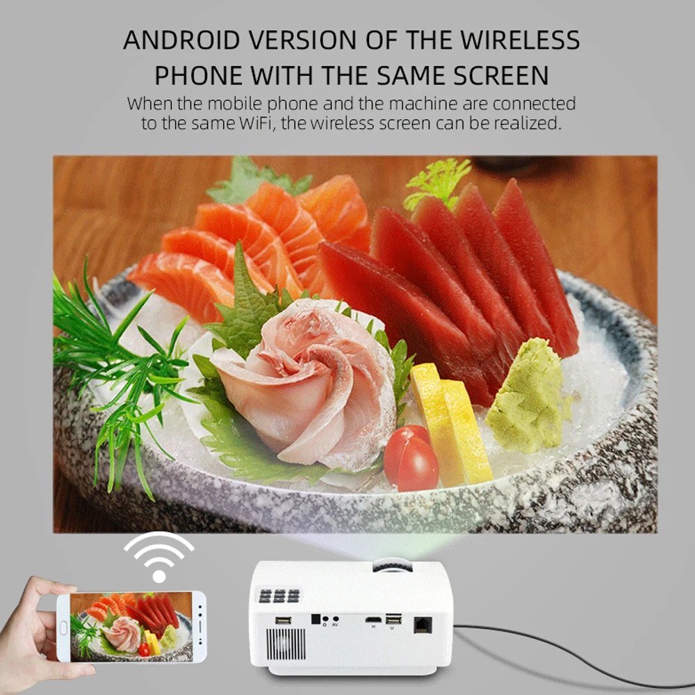 Видеопроектор CRENOVA с ОС Android 6 0 для смартфона домашнего кинотеатра кинопроектора