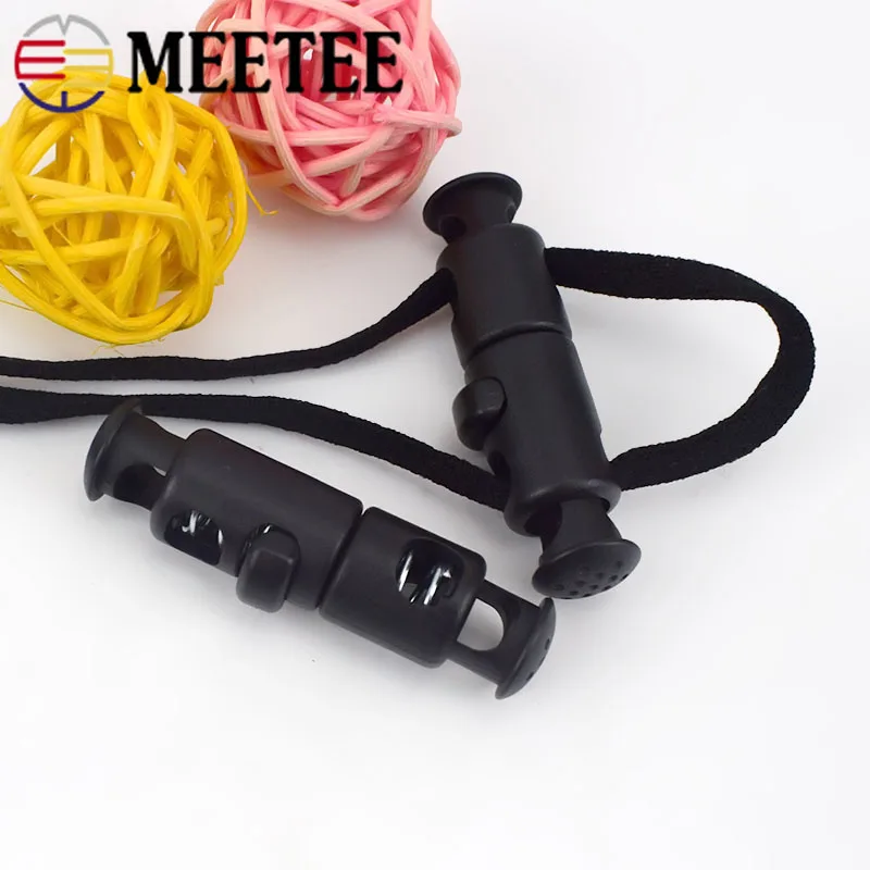 6 мм пружинный пластиковый шнур с фиксатором 2 отверстия тумблер веревка замок