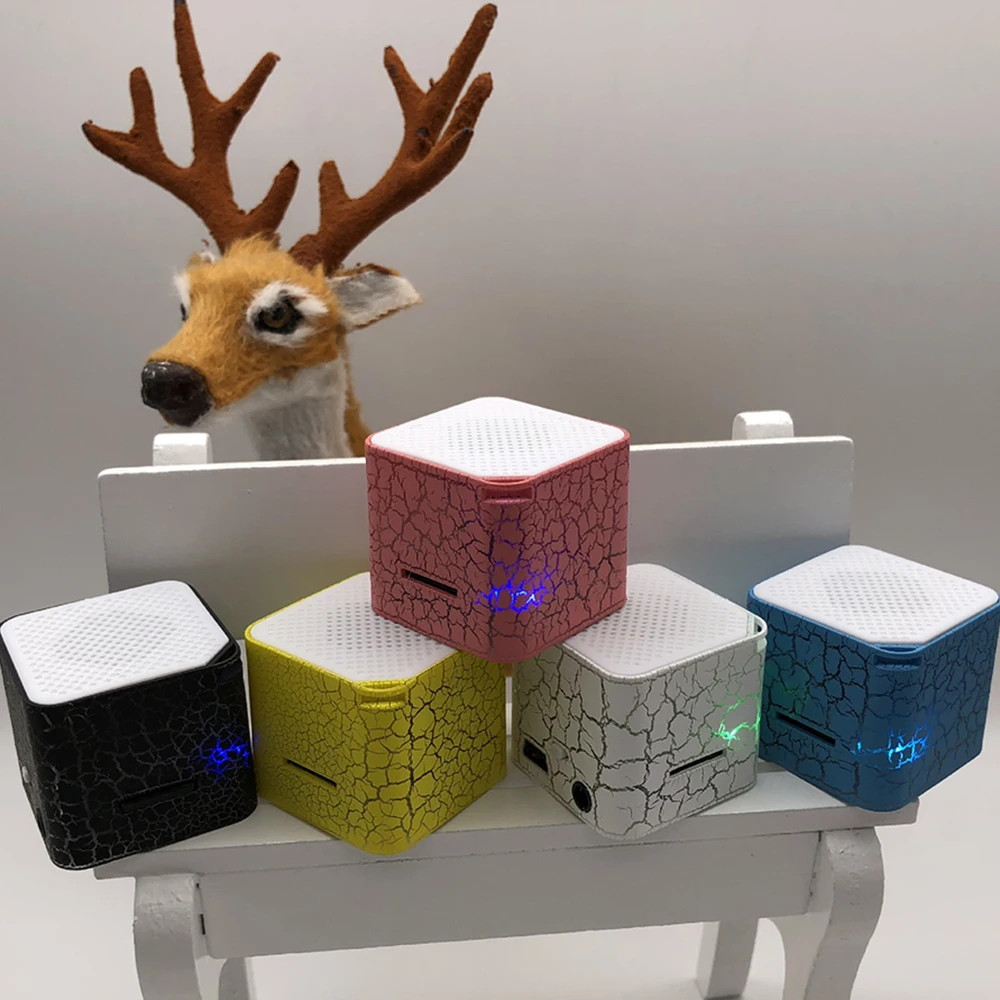 Мини Беспроводная bluetooth колонка светодиодный портативный MP3 музыкальный аудио TF