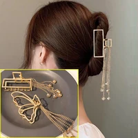 claw decoration butterfly hairpin crab large pearl simple clip hair female kawaii accessories luxury for women
