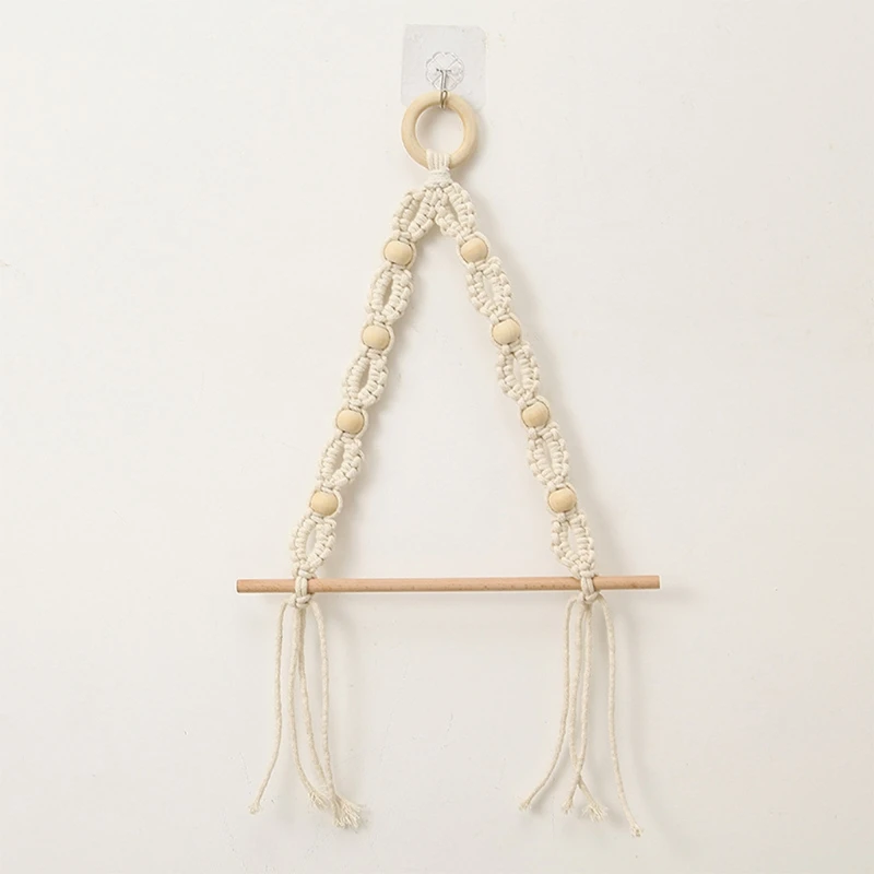 

Nordic Towel Hanging Rack Toilet Paper Holder Hand-woven Tapestry Macrame Wall Hanging Storage Kitchen Bathroom Decor