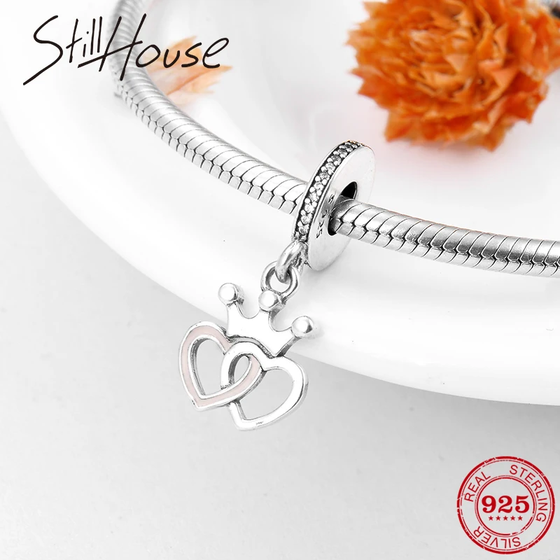 Новые Подвески подвески в виде двух сердец из серебра подходят для изготовления